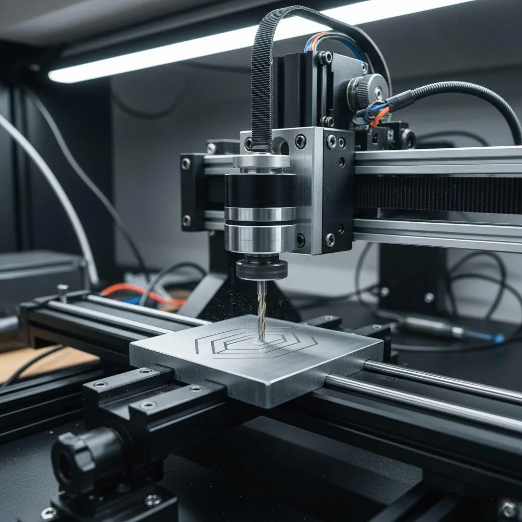 A CNC machine VFD providing precise and powerful motor control for a milling machine spindle.