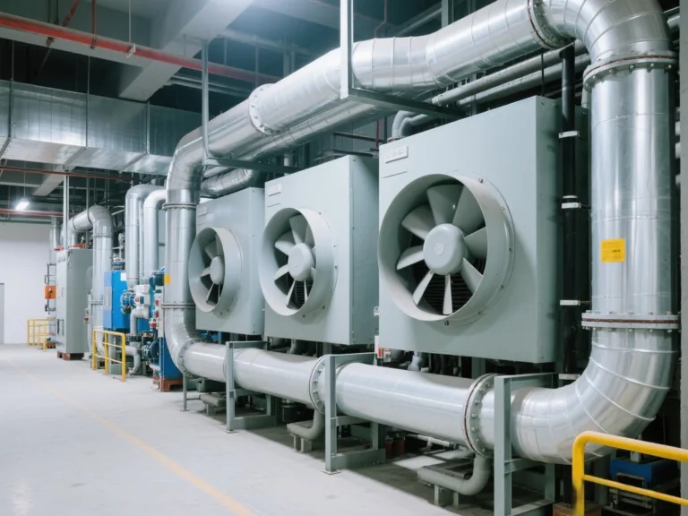 Exhaust vfd fan connected to a VFD drive in a commercial ventilation setup