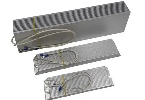 VFD braking resistor connected to a variable frequency drive with heat dissipation effect.