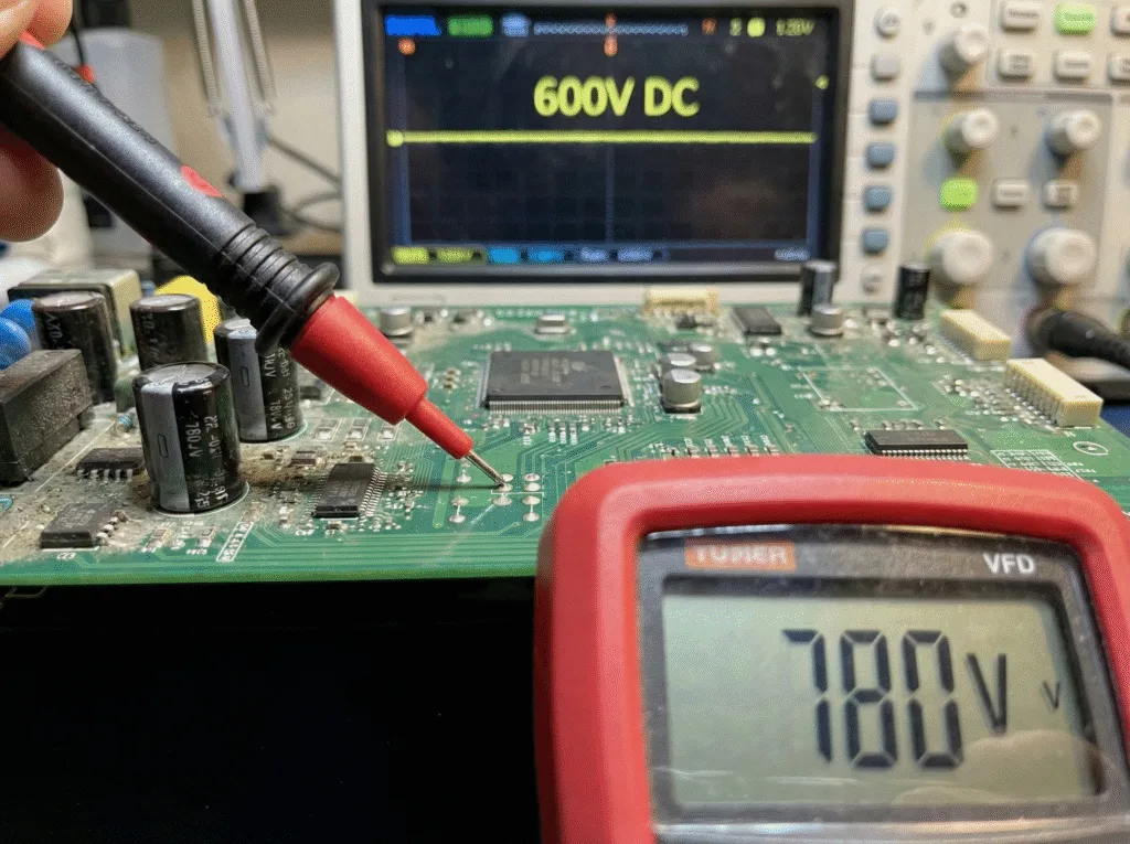 Aging voltage detection circuit causing false VFD Overvoltage Fault readings.